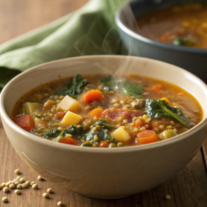 Lentil Quinoa Veggie Soup