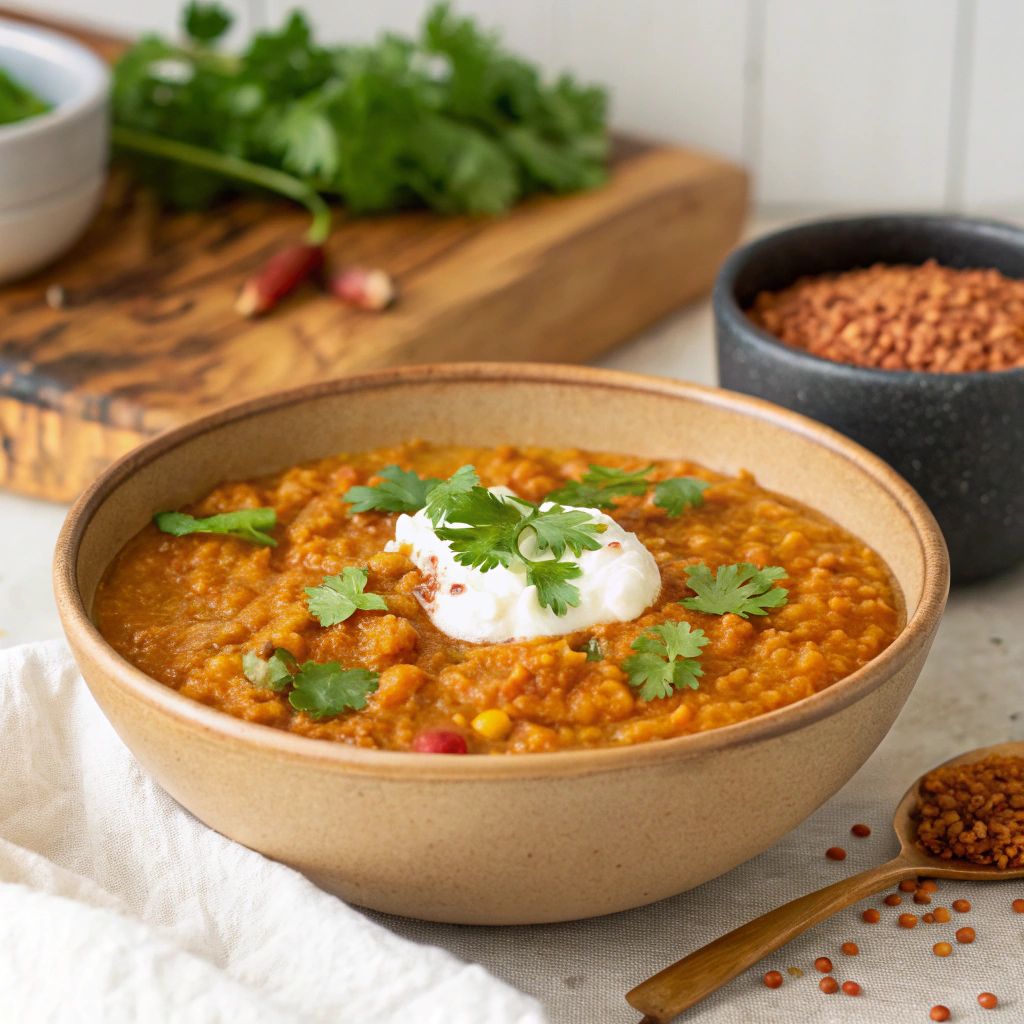 Spicy & Creamy Red Lentil Curry