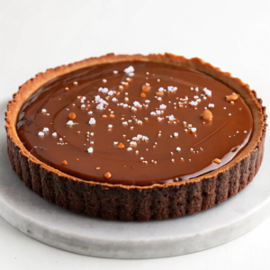 Chocolate Salted Caramel Tart (Vegan)