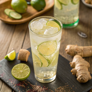 Fresh Ginger Lime Soda Recipe