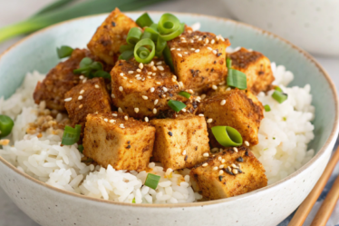 Crunchy Spicy Garlic Tofu