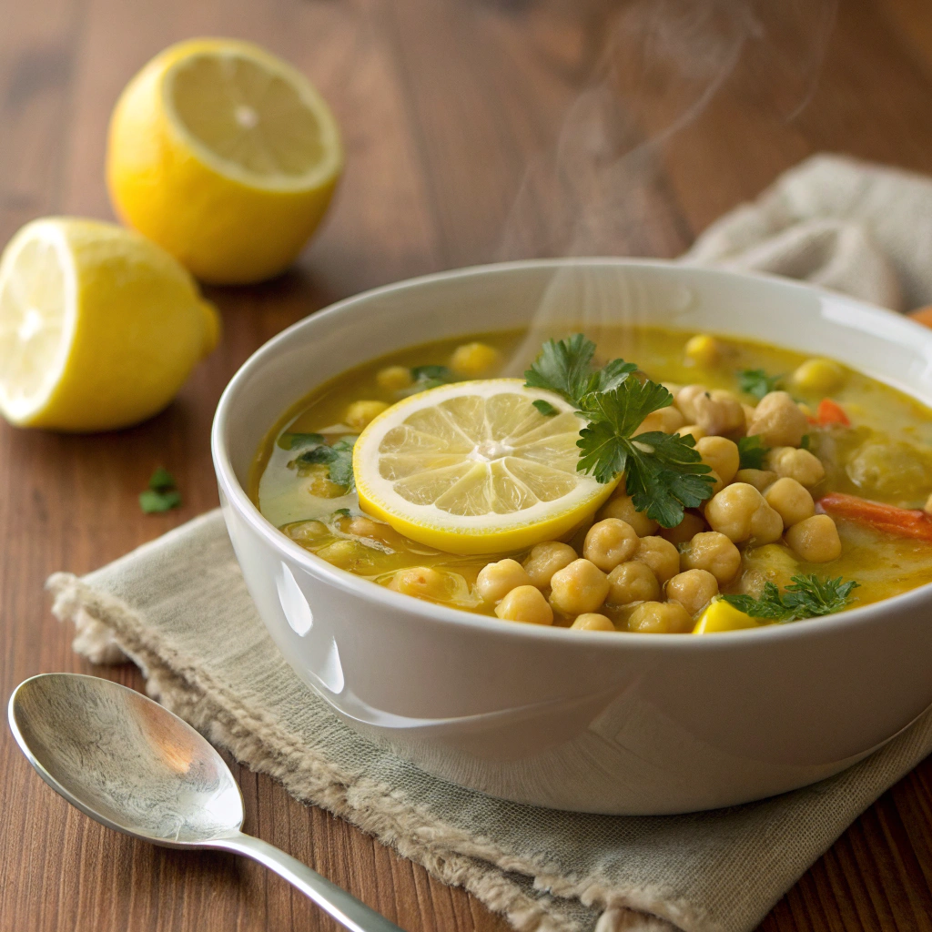 Flavorful Lemony Chickpea Soup