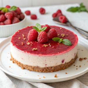 Vegan Raspberry Cheesecake (Cashew Free)