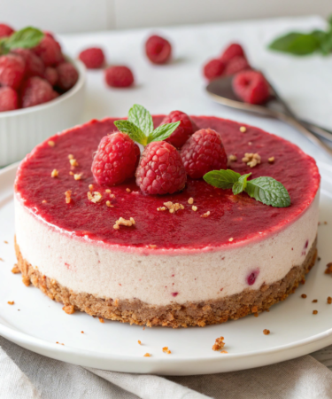 Vegan Raspberry Cheesecake (Cashew Free)