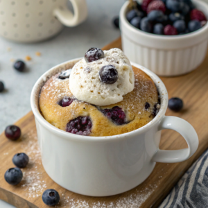 Blueberry Mug Cake (Vegan)