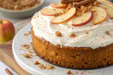 Spiced Apple Cake with Frosting (Vegan)