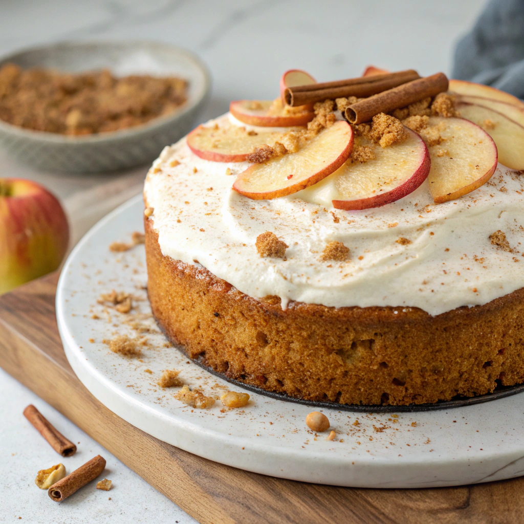 Spiced Apple Cake with Frosting (Vegan)